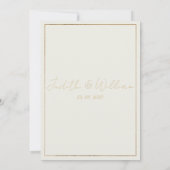 Buttercup geel marineblauw boho bloem RSVP Kaart (Achterkant)