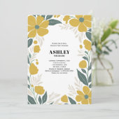 Buttercup Geel Modern Bloemen Verjaardagsfeest Kaart (Staand voorkant)