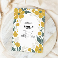 Buttercup Geel Modern Floral Vrijgezellenfeest