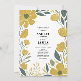 Buttercup Geel Moderne Bloemen Verlovingsfeest Kaart