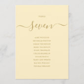 Buttercup Geel Tafel Aantal Zitplaatsen Grafiek Kaart (Voorkant)