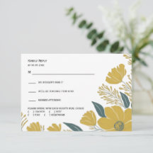 Buttercup Gele Bloemen Moderne Huwelijksreactie,