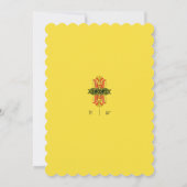 Buttercup Gold Hungarian Wedding Invitation Kaart (Achterkant)
