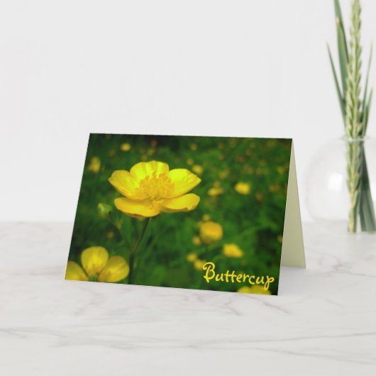 Buttercup Kaart Personaliseer Wild Flower Custom K (Voorkant)