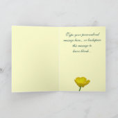 Buttercup Kaart Wild Flowers Gepersonaliseerd Kaar (Binnen)
