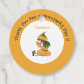 Buttercup Kind Whimsical Flower Party Collectie Bedankjes Labels (Achterkant)