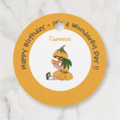 Buttercup Kind Whimsical Flower Party Collectie Bedankjes Labels (Achterkant)