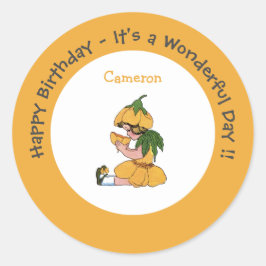 Buttercup Kind Whimsical Flower Party Collectie Ronde Sticker