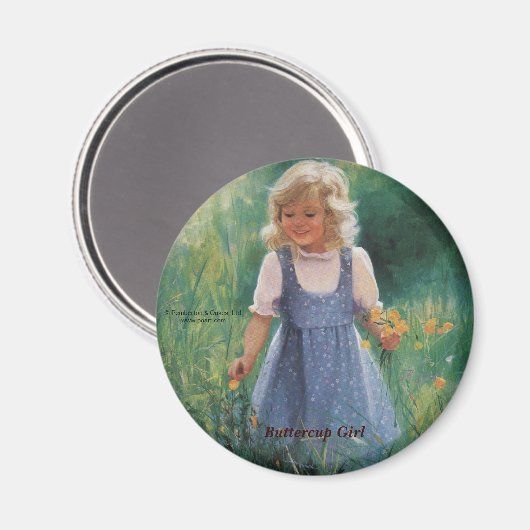 Buttercup Meisje Magneet (Voorkant / Achterkant)