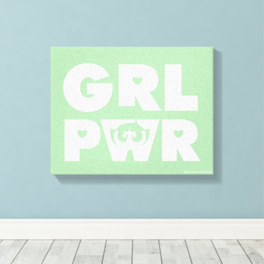 Buttercup: Meisjeskracht Canvas Afdruk (Insitu (Houten vloer))