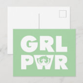 Buttercup: Meisjeskracht Uitnodiging Briefkaart (Voorkant / Achterkant)