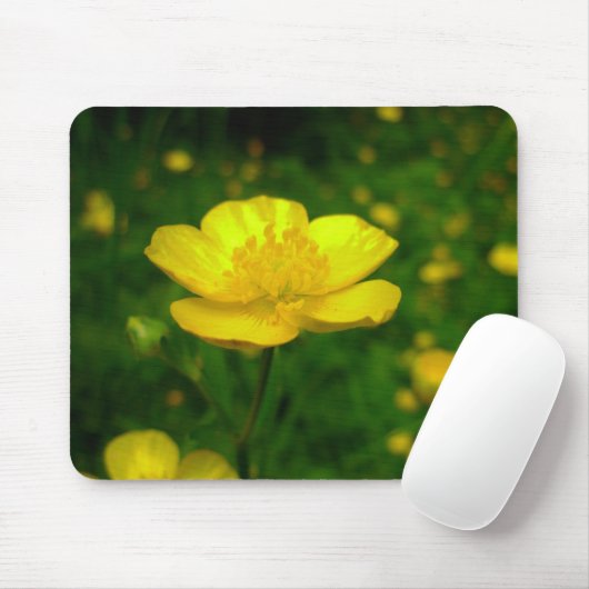 Buttercup Mousepad Yellow Flower Computer Mousepad Muismat (Met muis)