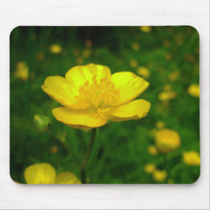 Buttercup Mousepad Yellow Flower Computer Mousepad Muismat