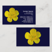 Buttercup - Navy Blue Visitekaartje (Voorkant / Achterkant)