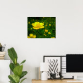 Buttercup Poster - Wildfower Art afdrukken (Thuiskantoor)