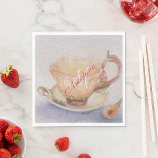 BUTTERCUP TEACUP MONOGRAM PARTIJ SERVET (Insitu)