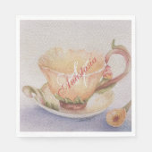 BUTTERCUP TEACUP MONOGRAM PARTIJ SERVET (Voorkant)