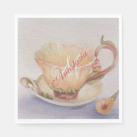 BUTTERCUP TEACUP MONOGRAM PARTIJ SERVET (Voorkant)