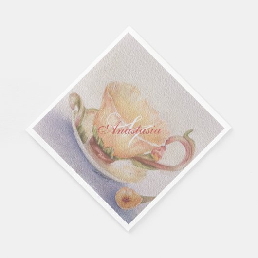 BUTTERCUP TEACUP MONOGRAM PARTIJ SERVET (Hoek)