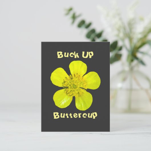 Buttercup ventilator - Buck Up Buttercup. Briefkaart (Staand voorkant)