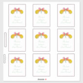 Buttercup Vlinder Boekplaat Sticker (Vel)