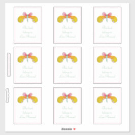 Buttercup Vlinder Boekplaat Sticker