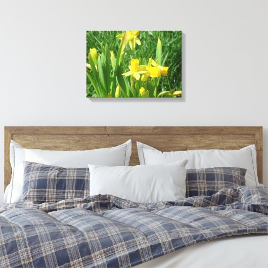 Buttercup Yellow Daffodils Canvas Afdruk (Insitu (Slaapkamer))