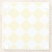 Buttercup Yellow Diamond Pattern Glazen Onderzetter (Achterkant)