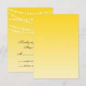 Buttercup Yellow Twinkle Lights RSVP Kaartje (Voorkant / Achterkant)