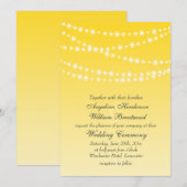 Buttercup Yellow Twinkle Lights Weddenschap Kaart (Voorkant / Achterkant)
