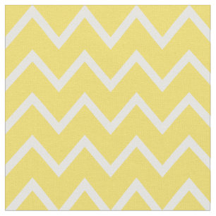 Buttercup Yellow & White Chevron Stof