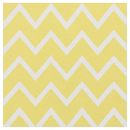 Buttercup Yellow & White Chevron Stof (Close Up)