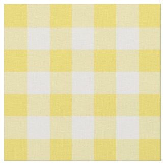 Buttercup Yellow & White Gingham Check Stof