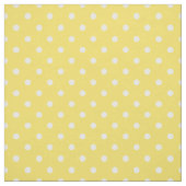 Buttercup Yellow & White Polka Dot Stof (Swatch)