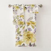 Buttercup Yellow Wild Rozen Badhanddoeken Bad Handdoek (Insitu)