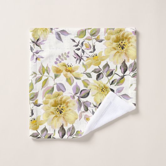 Buttercup Yellow Wild Rozen Badhanddoeken Bad Handdoek (Wasdoekje)