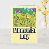 Buttercups & Bijen Kleurplaat Memorial Day Kaart (Gele Bloem)