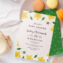 Buttercups en bijen - Baby shower van Florence