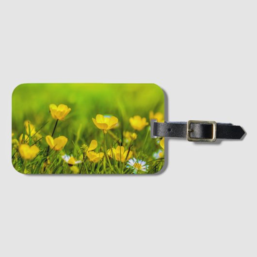 Buttercups en Daisies Bagagelabel (Voorkant (horizontaal))