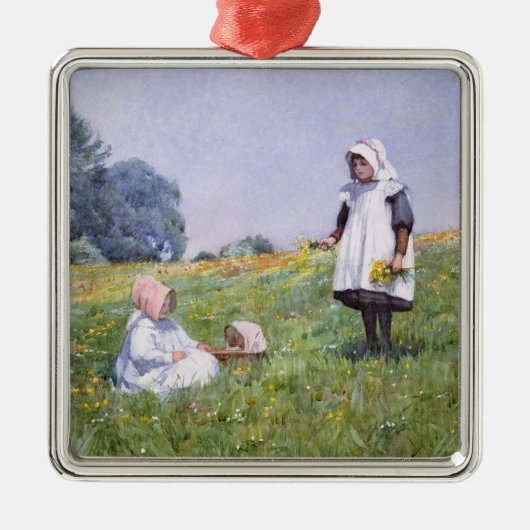 Buttercups en Daisies Metalen Ornament (Voorkant)