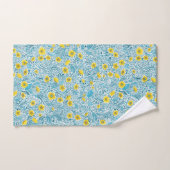 Buttercups, geel, blauw en wit bad handdoek (Handdoek)