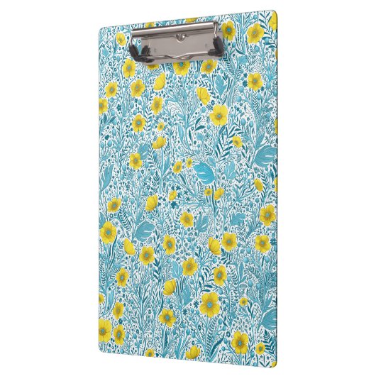 Buttercups, geel, blauw en wit klembord (Links)
