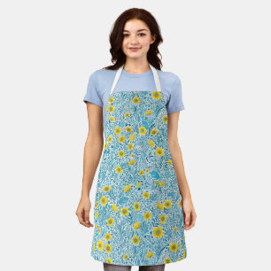 Buttercups, geel, blauw en wit schort