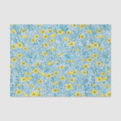 Buttercups, geel, blauw en wit tissuepapier (Voorkant)