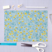 Buttercups, geel, blauw en wit tissuepapier (Craft)