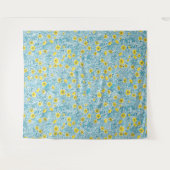 Buttercups, geel, blauw en wit wandkleed (Voorkant (horizontaal))