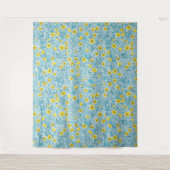 Buttercups, geel, blauw en wit wandkleed (Voorkant)