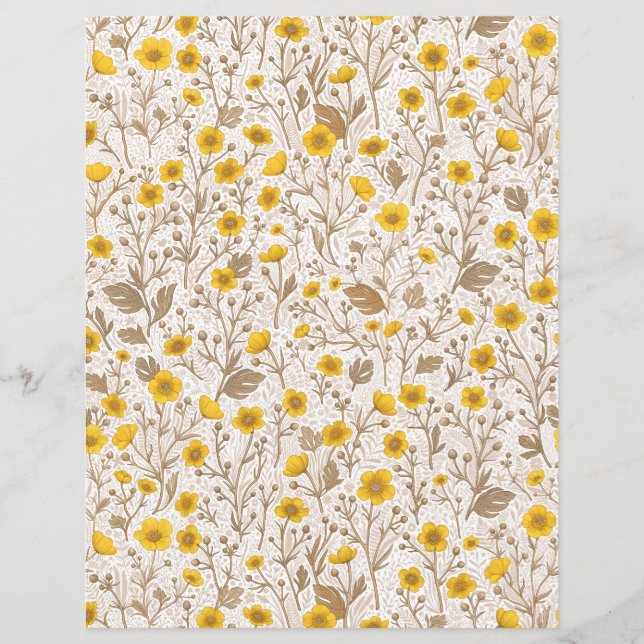 Buttercups, geel en bruin (Voorkant)