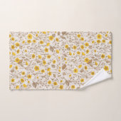 Buttercups, geel en bruin bad handdoek (Handdoek)