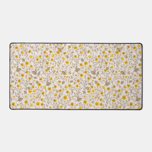 Buttercups, geel en bruin bureaumat (Voorkant)